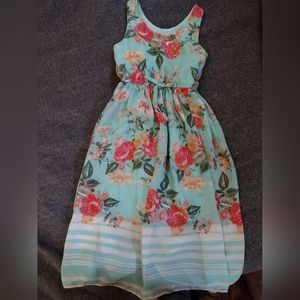 Bonnie Jean Girl's Dress, Size 6, Blue and Pink